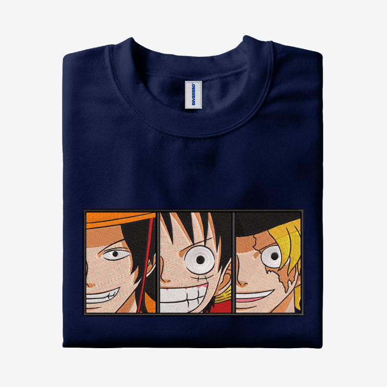 ONE PIECE - LUFFY - ACE - SABO - CAMISETA