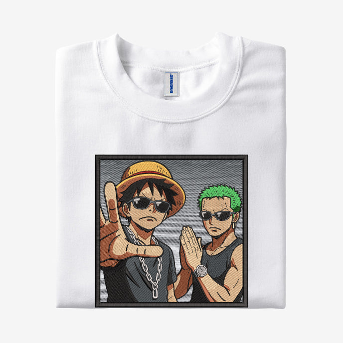 LUFFY Y ZORO X WISIN & YANDEL - CAMISETA