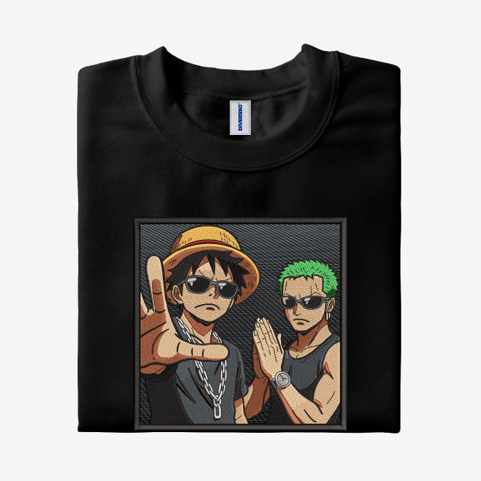 LUFFY Y ZORO X WISIN & YANDEL - CAMISETA