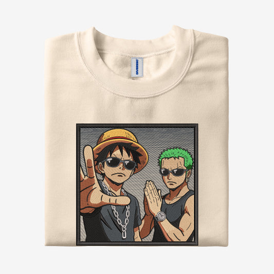 LUFFY Y ZORO X WISIN & YANDEL - CAMISETA