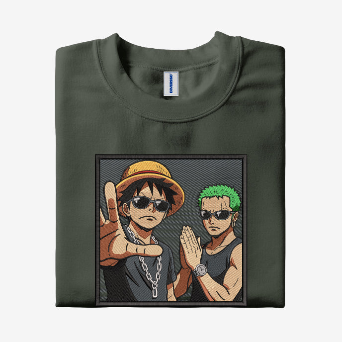LUFFY Y ZORO X WISIN & YANDEL - CAMISETA