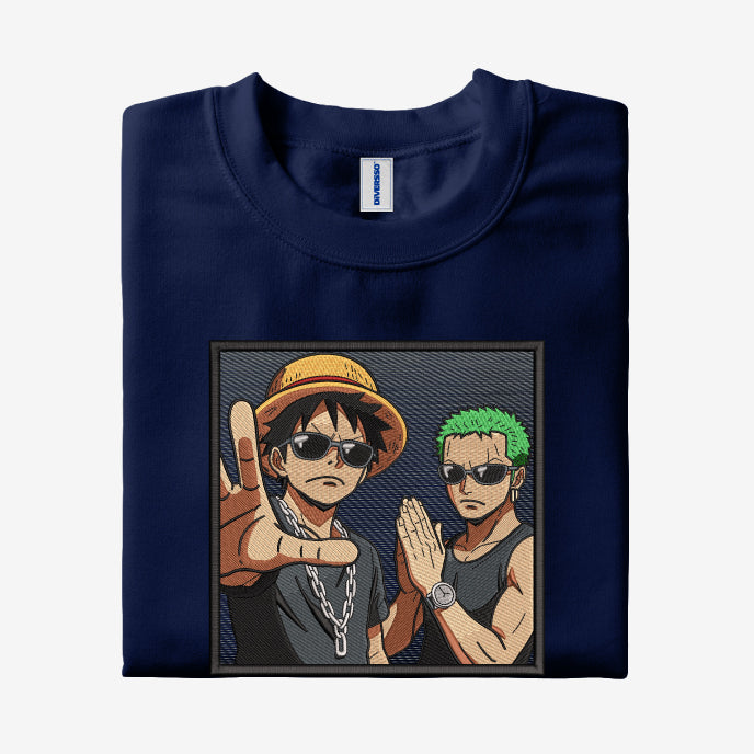 LUFFY Y ZORO X WISIN & YANDEL - CAMISETA