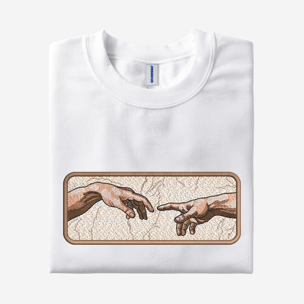 1- LA CREACIÓN DE ADÁN - MIGUEL ÁNGEL - CAMISETA