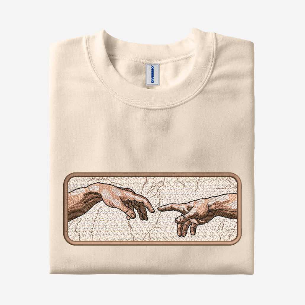 1- LA CREACIÓN DE ADÁN - MIGUEL ÁNGEL - CAMISETA