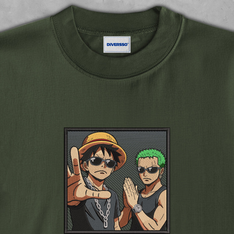 LUFFY Y ZORO X WISIN & YANDEL - OVERSIZE TELA PESADA